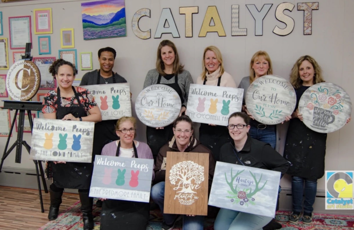 9 women painters at Catalyst Art Studio