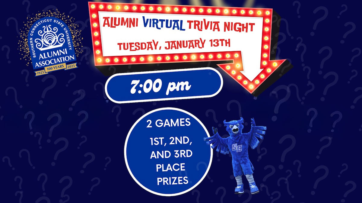 Alumni Virtual Trivia Night. 2 games. 1st, 2nd, and 3rd place prizes.