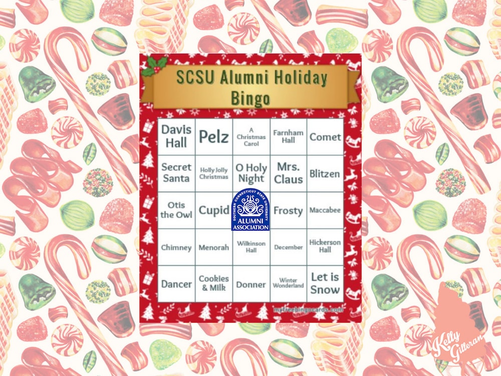 Alumni Holiday Bingo card