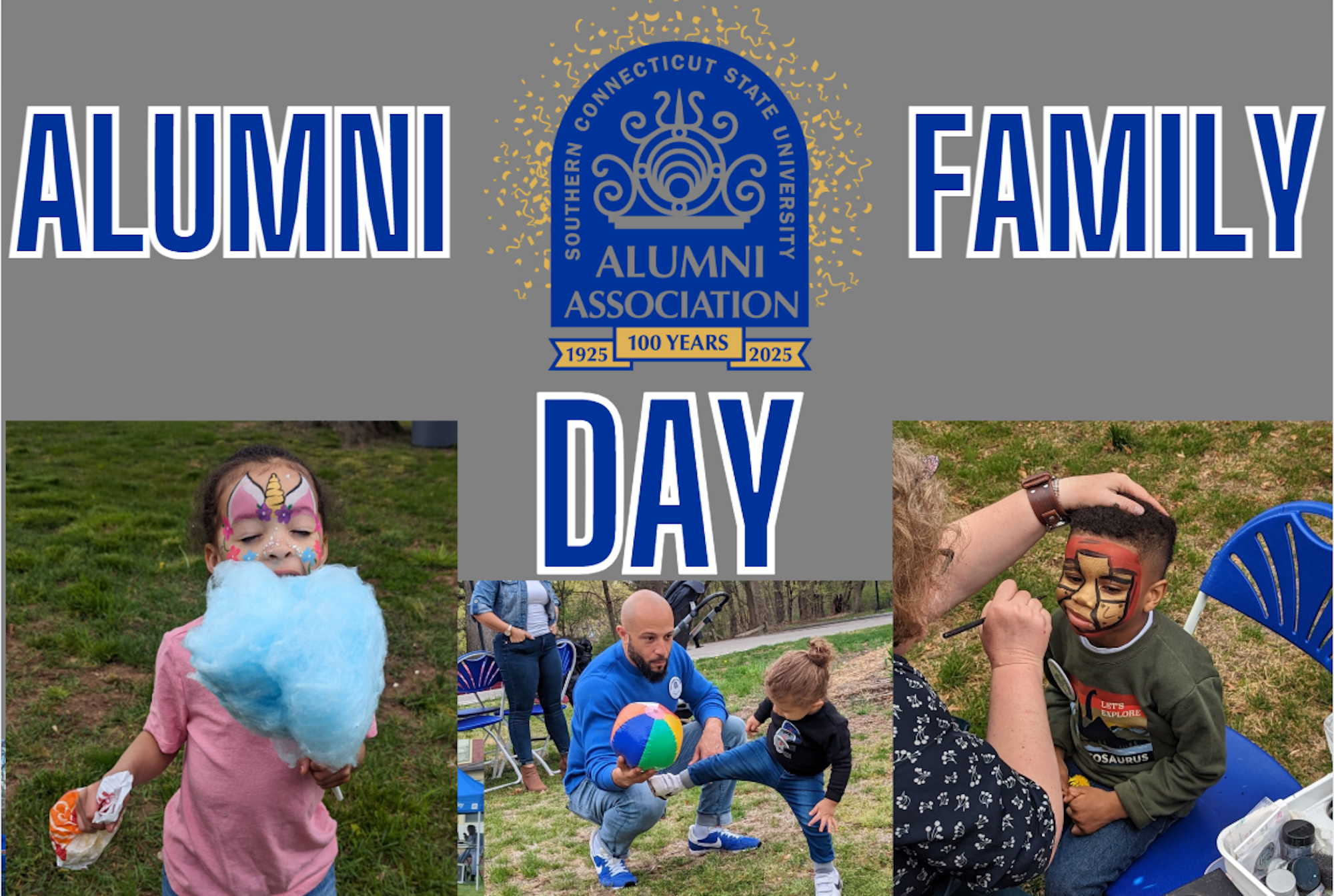 "SCSU Alumni Family Day Banner. Sunday, April 27th 2 - 6 PM