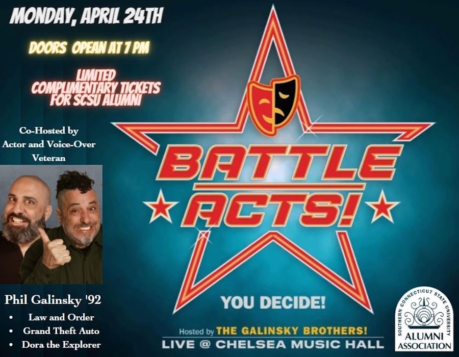 SCSU Alumni event Battle Acts promotional flyer