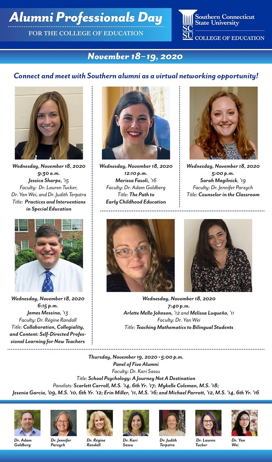 Flyer for Alumni Professionals Day on november 18-19,2020