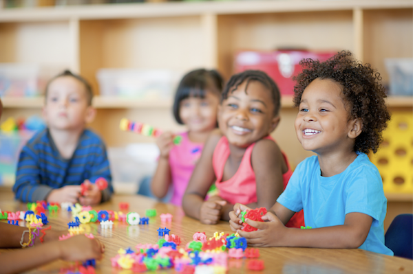 A group of children in a classroom setting