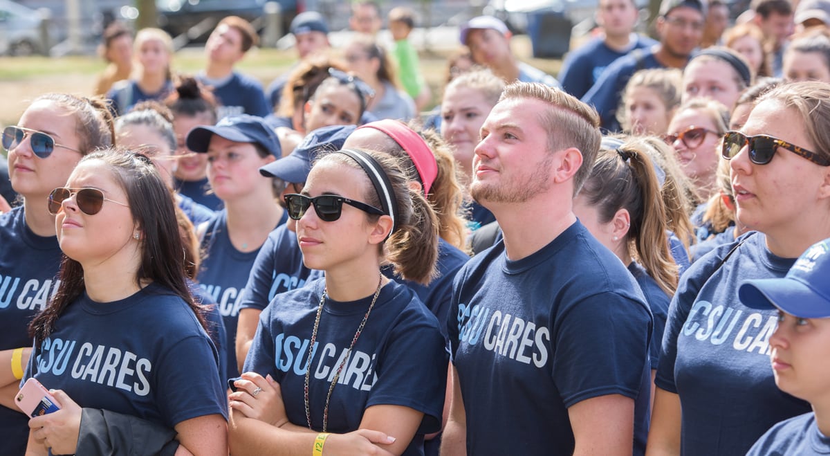 Students volunteering at Day of Service