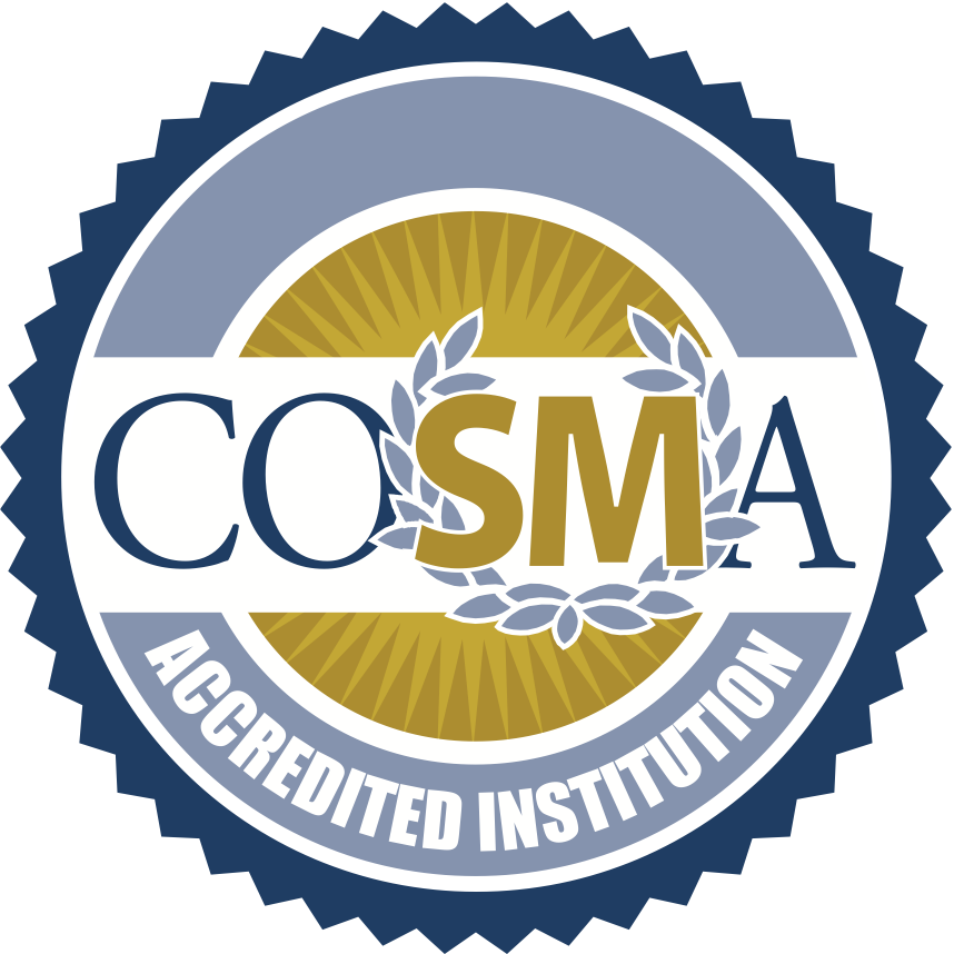 COSMA accredited institution seal