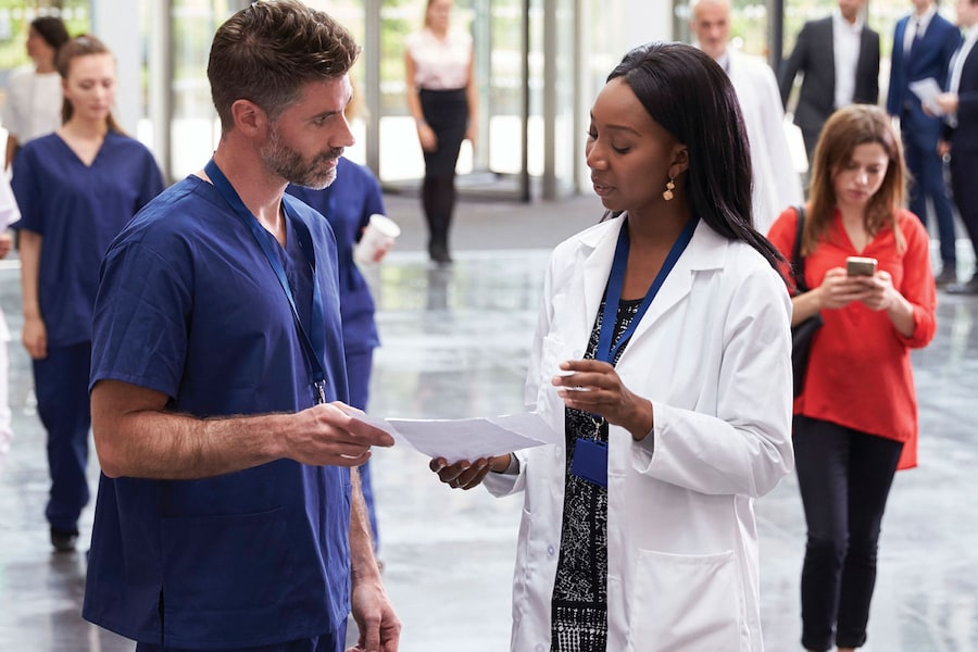 Nurse and doctor