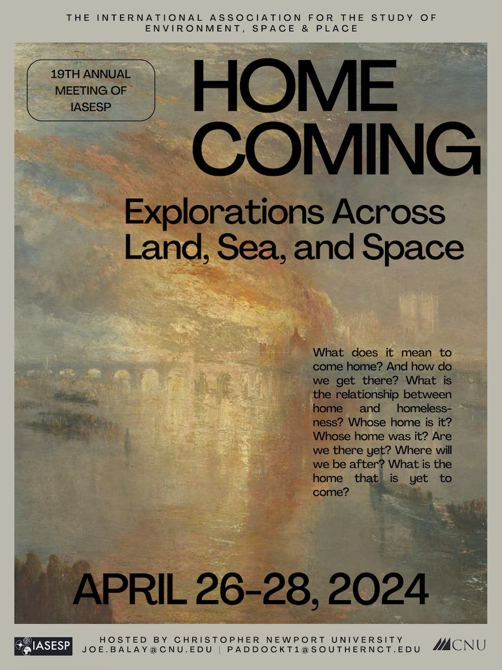 A poster with event information and date
