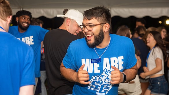 Orientation ambassador smiling