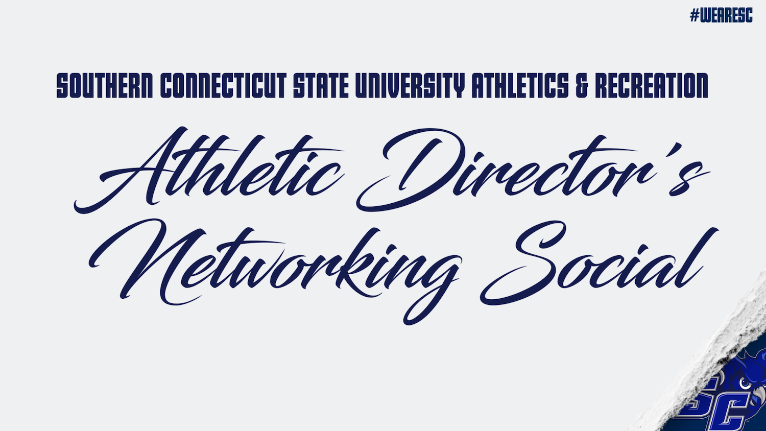 "SCSU 2nd Athletic Director's Networking Social flyer