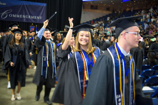 Students at commencement