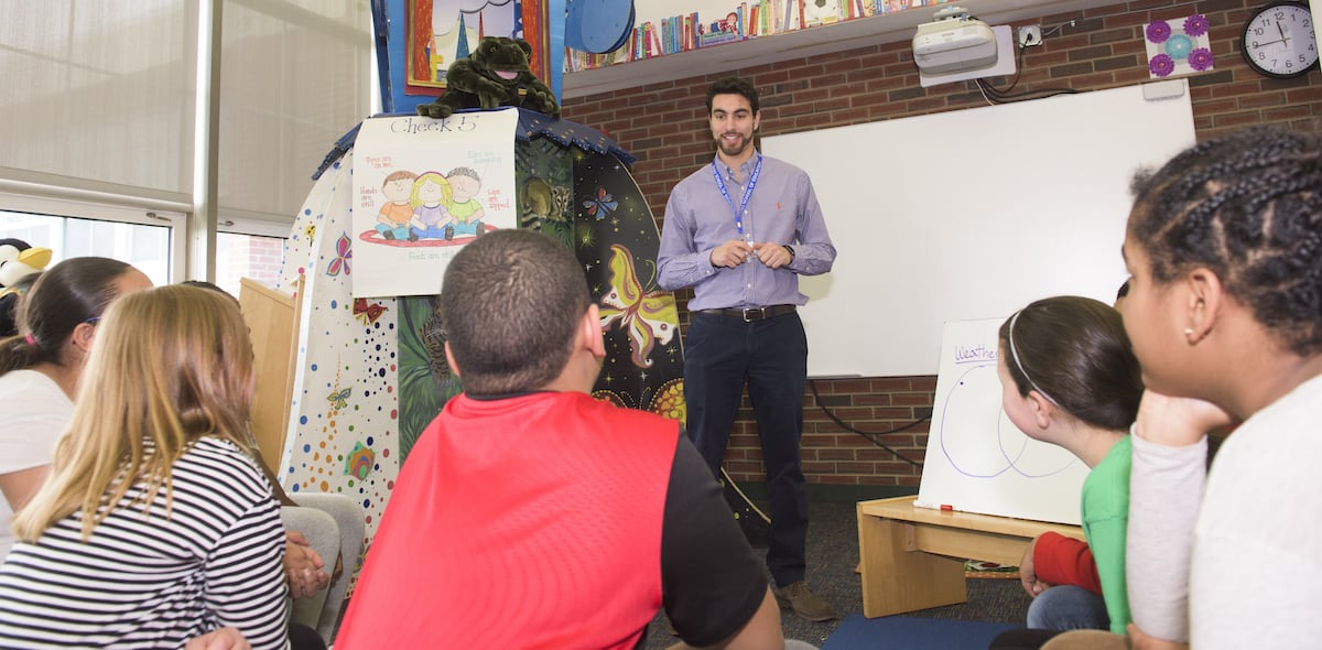 Teacher in a classroom