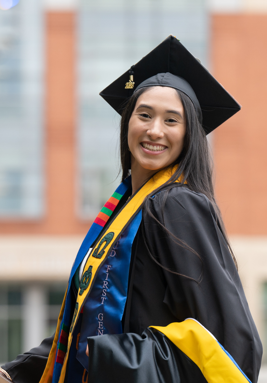 Woman graduating