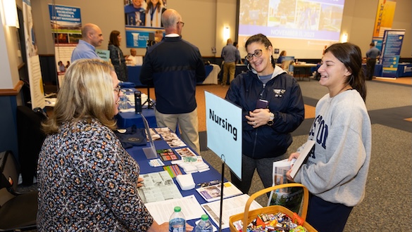 Students at open house