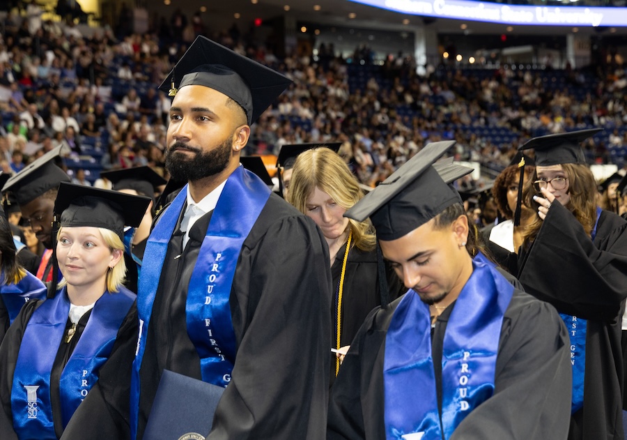 Students at commencement