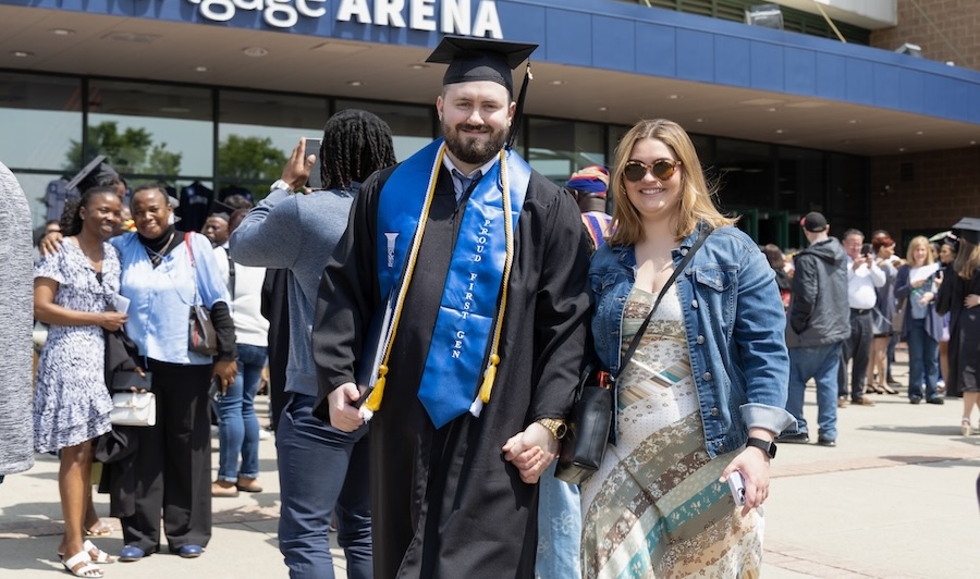 Students at commencement