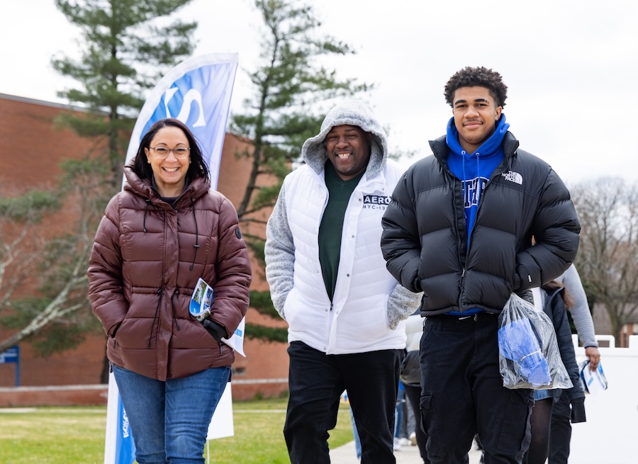 Student with their parents