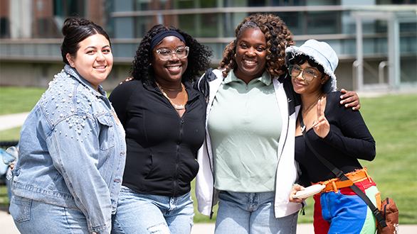 Four Southern students standing together