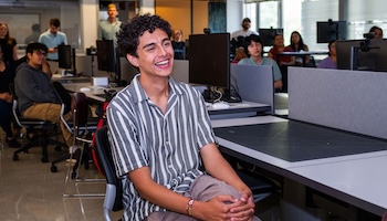 Smiling student