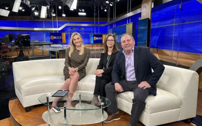 Marie Nabbout-Cheiban and Adam Goldberg with WTNH interviewer