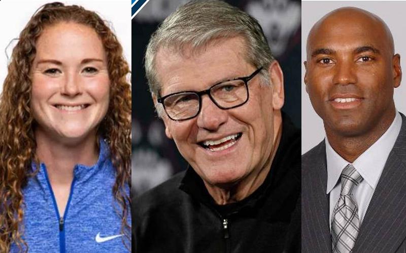 Kate Lynch, Geno Auriemma, and Scott Burrell
