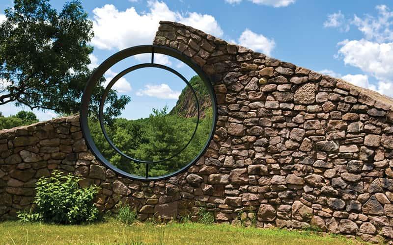 campus sculpture: End of the Line/West Rock