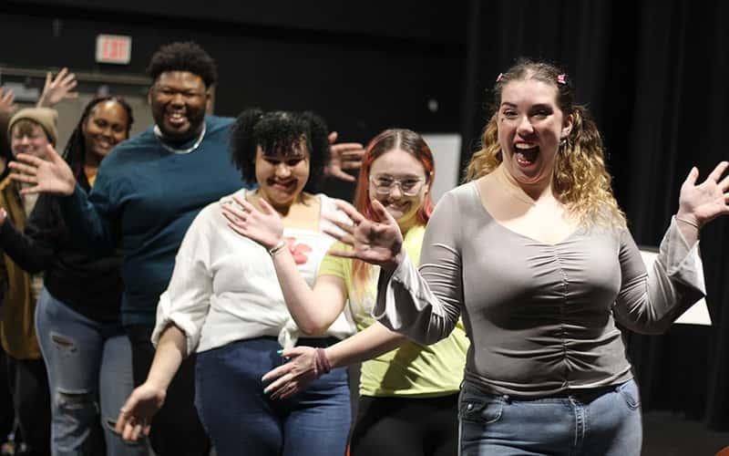 Southern students bring "Lion Tales" to life during a rehearsal, blending creativity, movement, and storytelling for young audiences.