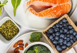 Salmon, Blueberries