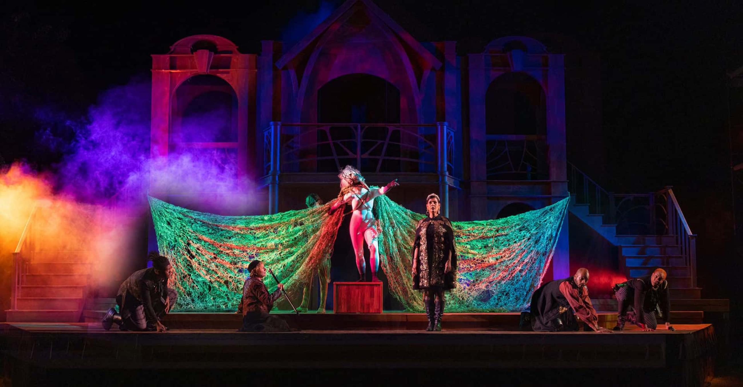 a scene from Elm Shakespeare's production of "The Tempest"