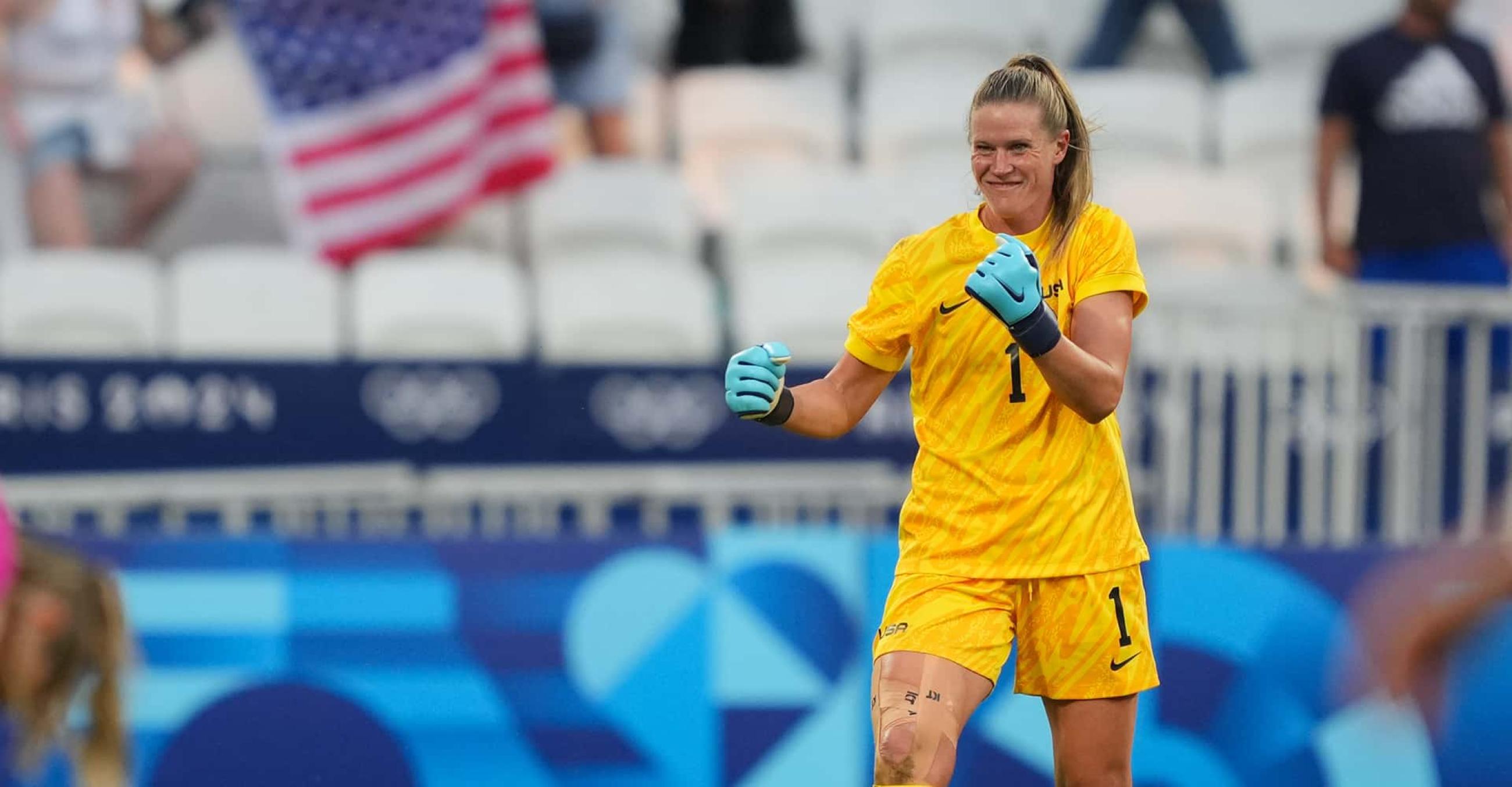 Alyssa Naeher on the soccer field