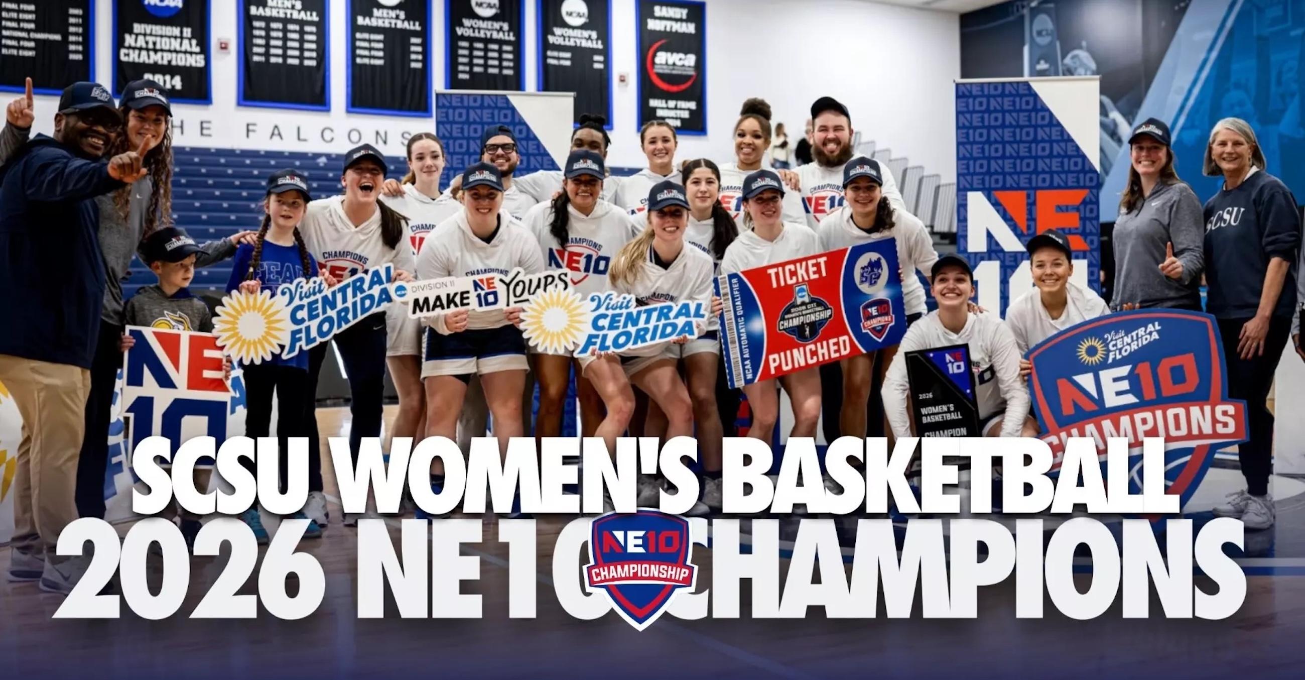 SCSU Women's Basketball 2026 NE10 Champions