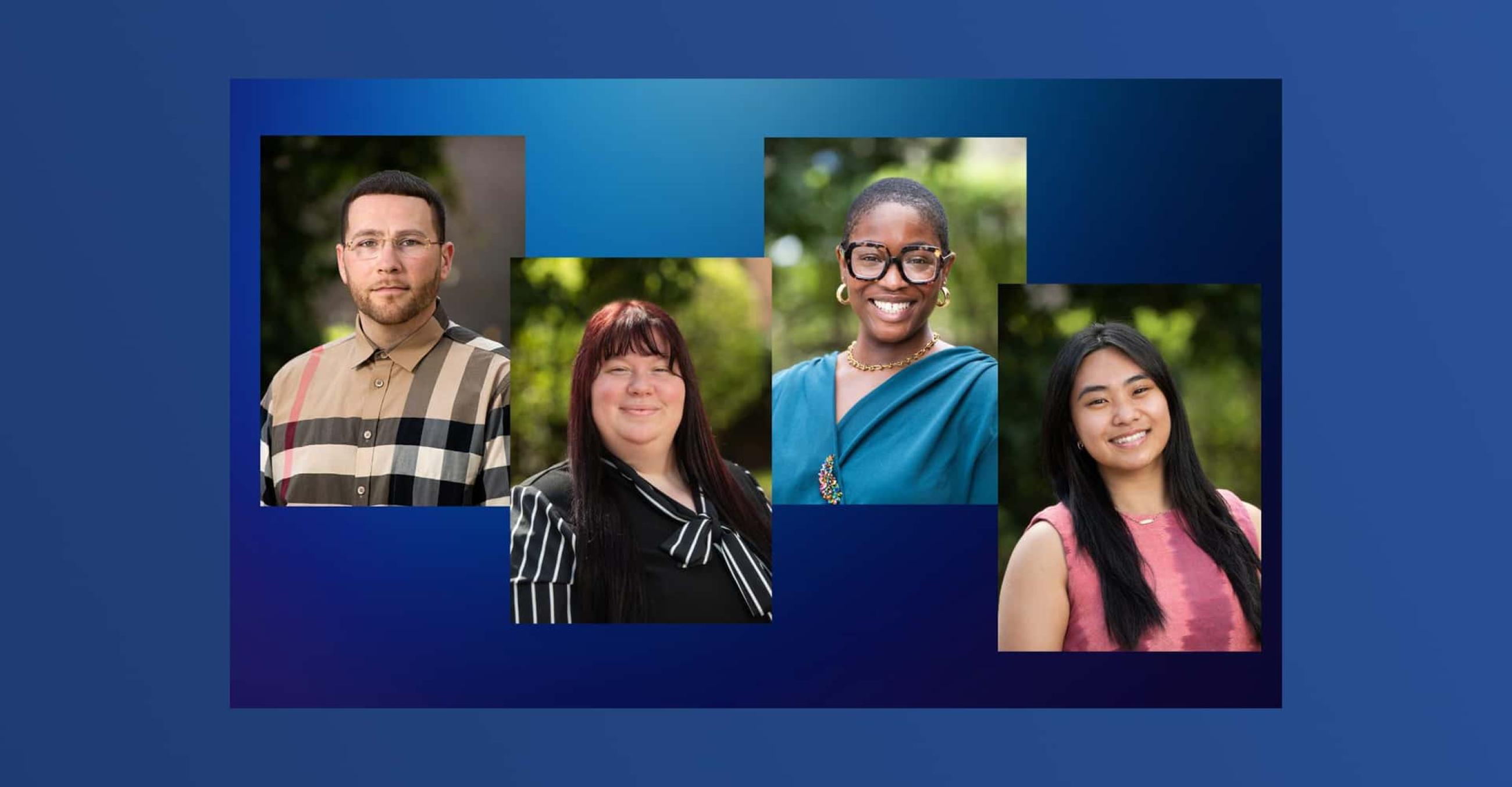 Paul Concordia, Stephanie Allis, Heather Gaydowen, and Hannah Ashiru — recipients of the 2026 Barnard Scholars award