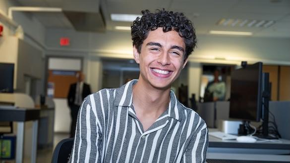 Student smiling