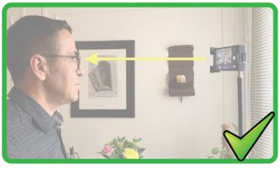 Man facing forward to camera at eye level