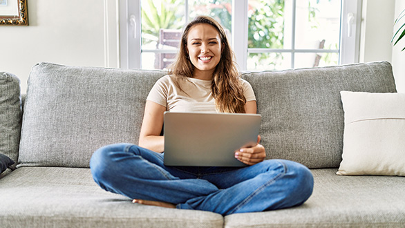 Student in a virtual admission session