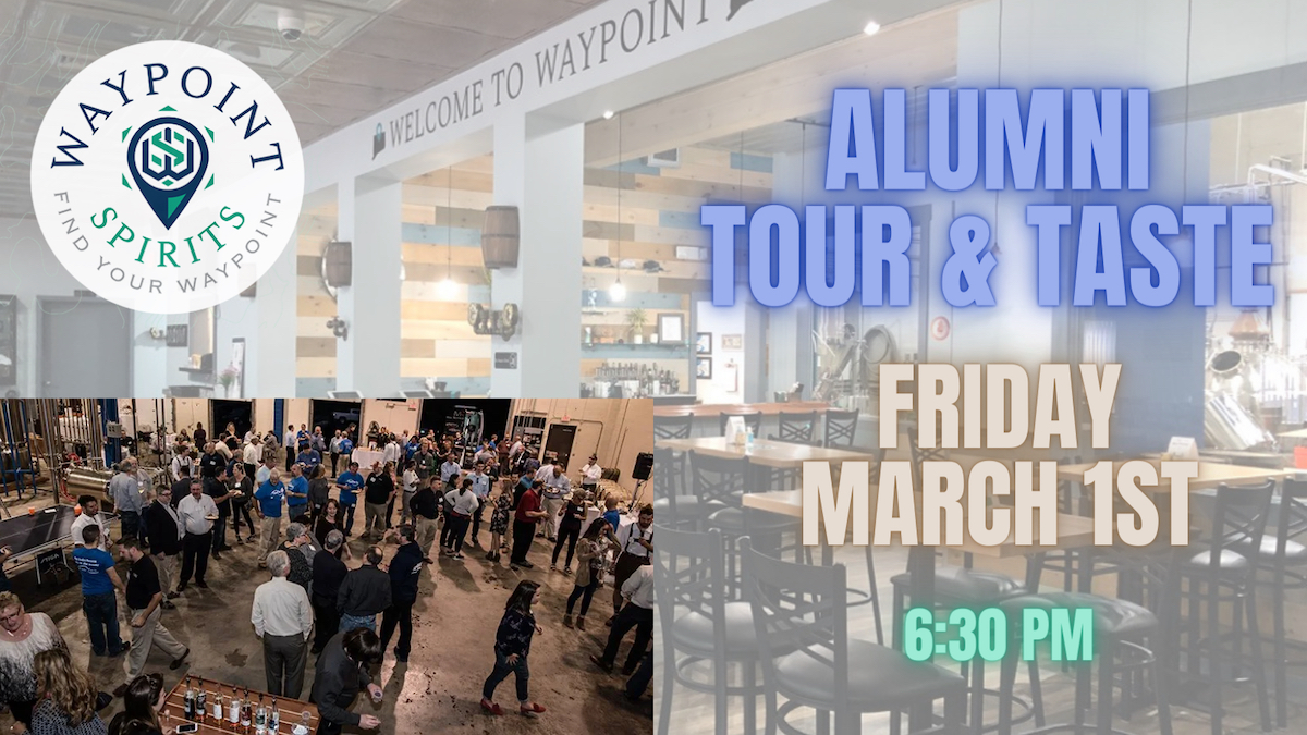Alumni Event Tour and Taste in Waypoint Spirits in Hartford